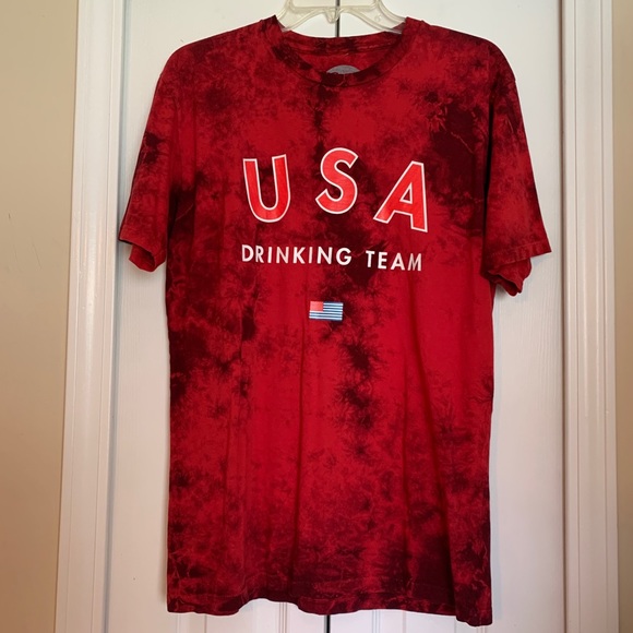 Port Tie Dye red shirt -Med - Picture 1 of 4